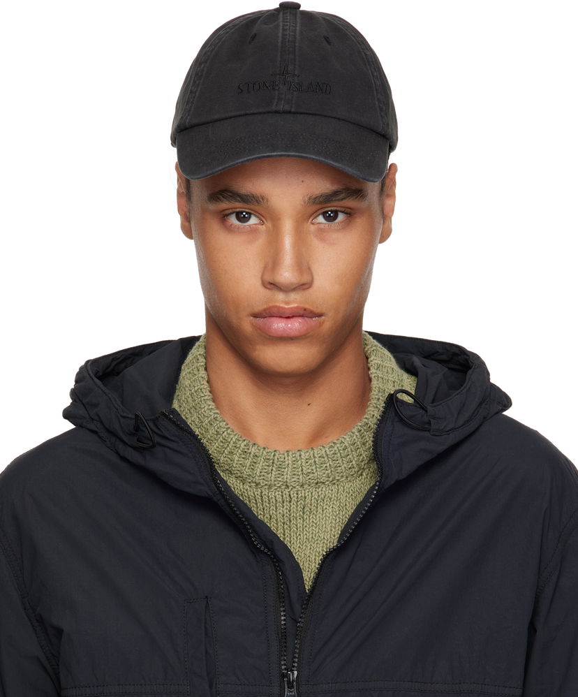 Kapa Stone Island Stone Island Brushed Cotton Gabardine Cap Crna | K1S15 9100002 S0106