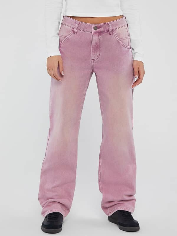Hlače i traperice GUESS Originals Mid Rise Carpenter Pant Bež | W4GG10D4SB0, 0