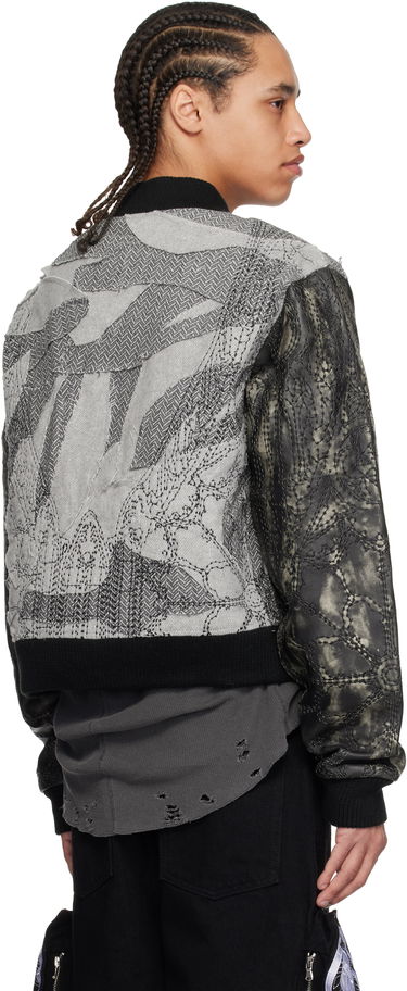 Bomber jakna Who Decides War Who Decides War Notre Dame Embroidered Varsity Jacket Siva | 1131340021SS25, 2