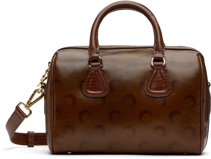 Ručna torbica Marine Serre Marine Serre Moon Airbrushed Leather Strike Bag Smeđa | WBA019A CLEA0053