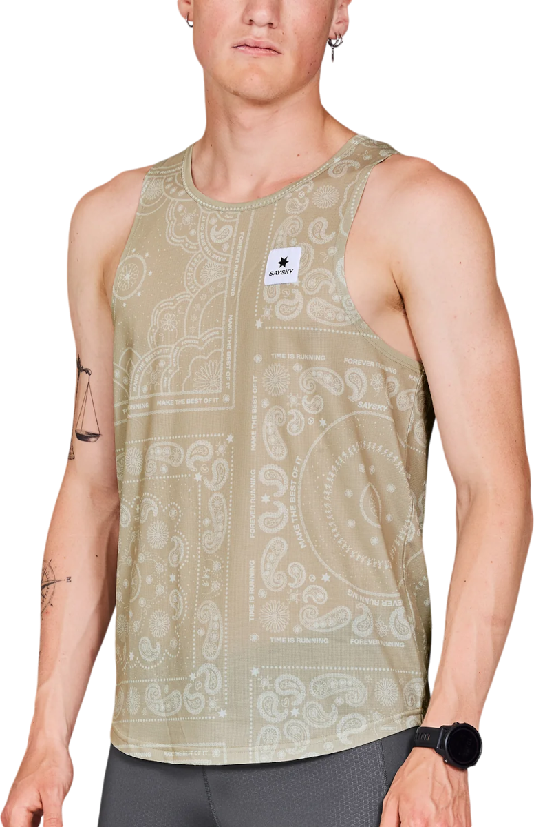 Majica bez rukava Saysky Saysky Paisley Combat Singlet Bež | mmrsi02c1021, 0