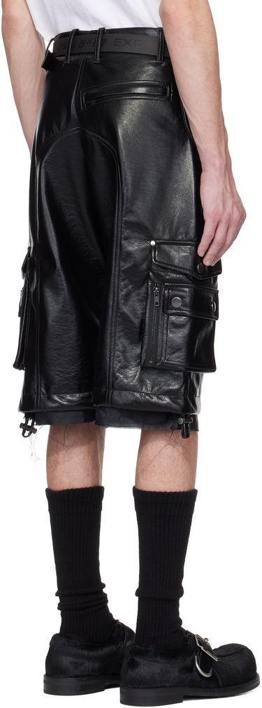 Kratke hlače Martine Rose Martine Rose Faux-Leather Utility Shorts Crna | 540LP02001, 2
