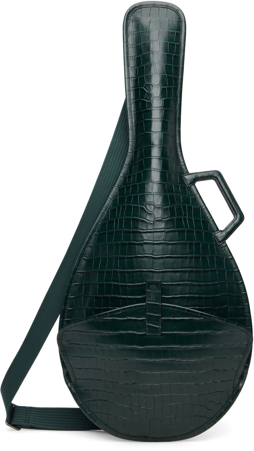Ruksaci i torbe Lacoste Mock Croc Leather Racket Bag Zelena | NU5169DP
