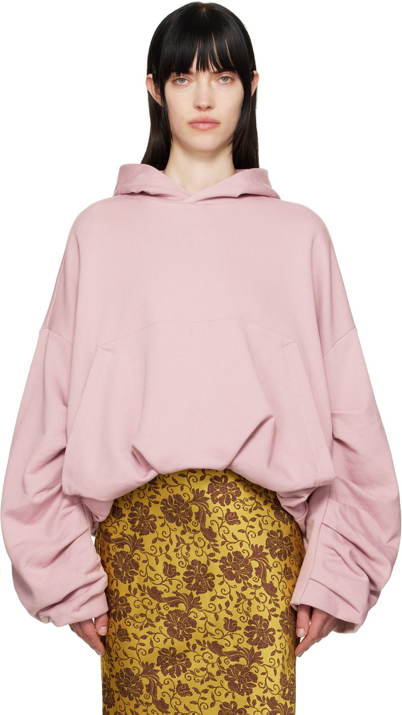Dukserice Dries Van Noten Dries Van Noten Draped Hoodie Ružičasta | 251-011106-1610