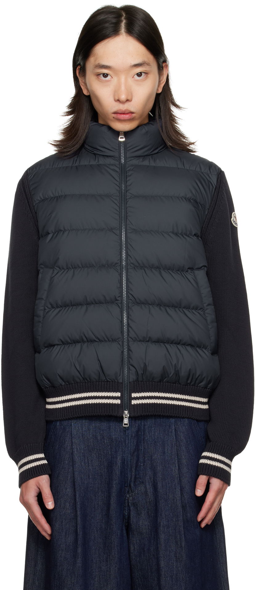 Jakna Moncler Moncler Padded Hybrid Jacket Crna | K20919B00032M1509