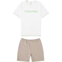Pidžama CALVIN KLEIN Future Shift Short Sleeve Lounge Set Bijela | 000NM2471EKDD, 1