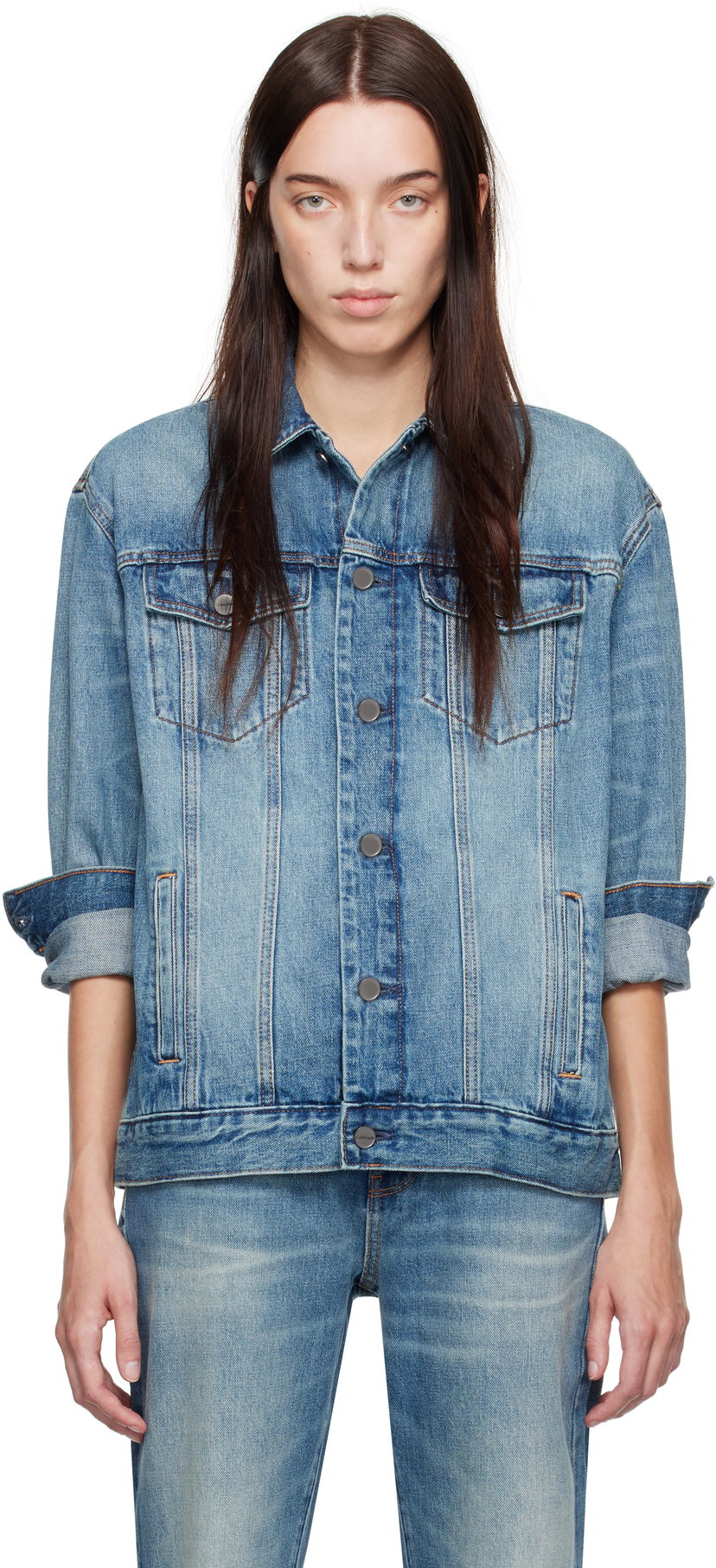 Jakna CALVIN KLEIN Denim Jacket Plava | 81WL703-PTI