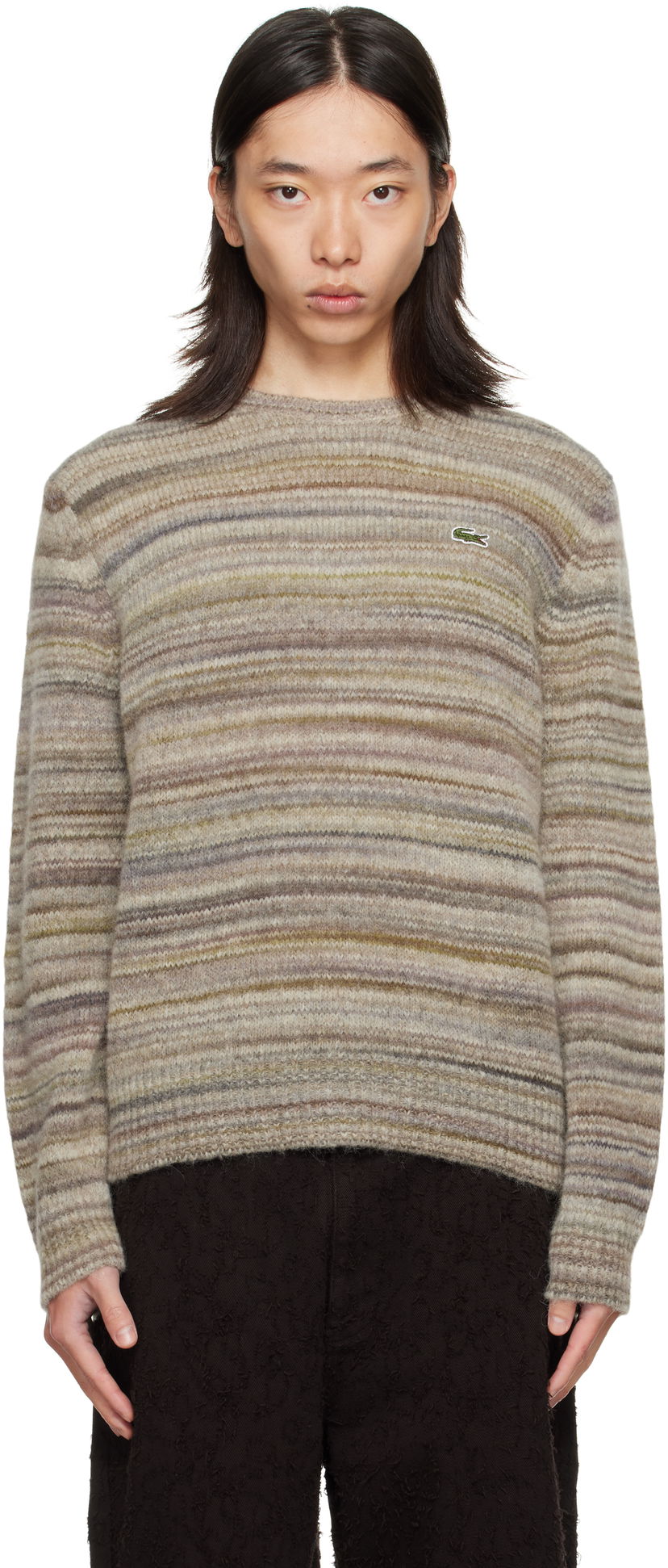 Džemper Lacoste Lacoste Knit Alpaca and Wool Blend Sweater Bež | AH5221_9IP