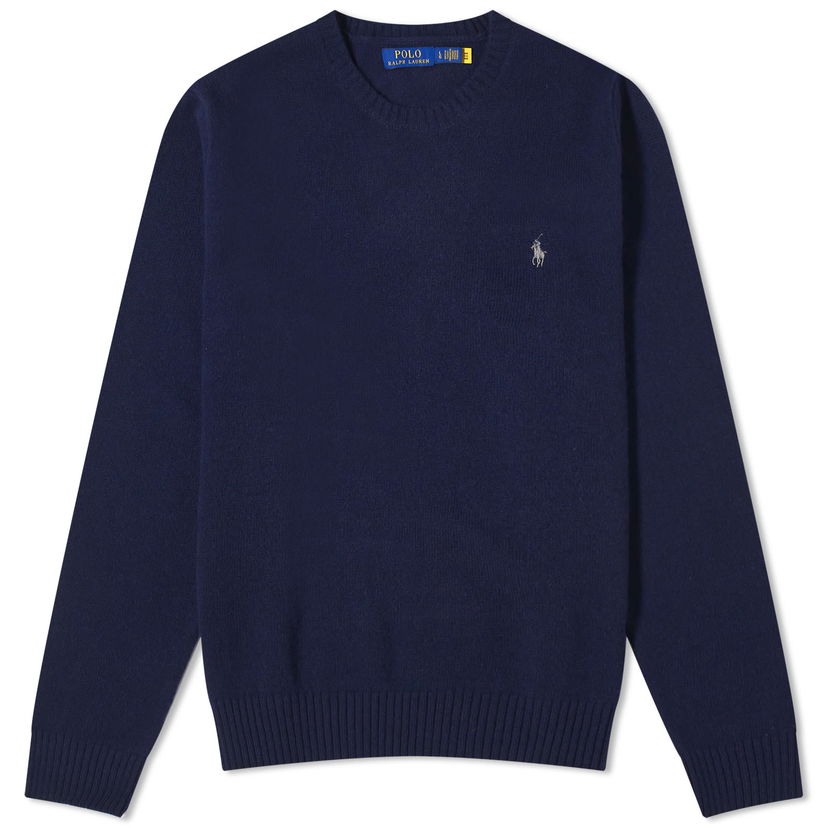 Džemper Polo by Ralph Lauren Wool Cashmere Crew Neck Jumper Tamnoplava | 710878292002