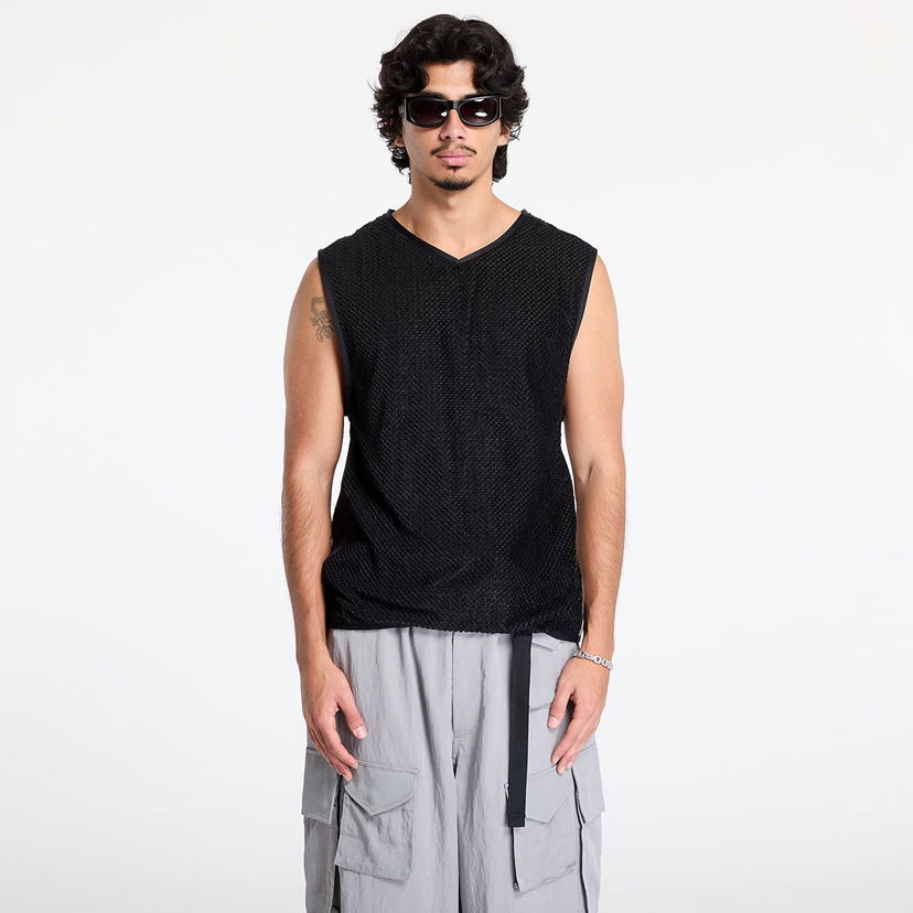 Prsluk Y-3 Waffle Warpknit Vest Crna | IW7501