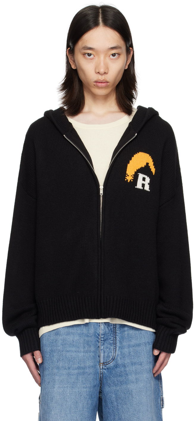 Dukserice Rhude Hoodie With Logo Crna | RHPF24HO01867, 0