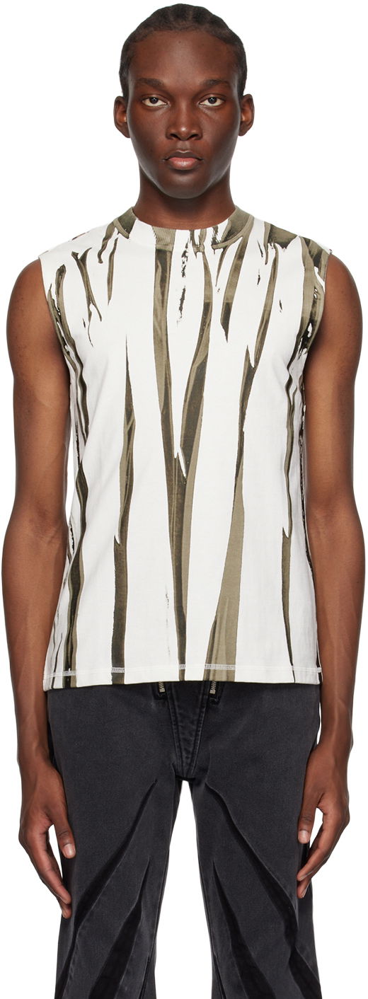 Majica bez rukava Dion Lee Fang Print Sleeveless Top Bijela | C3142P23