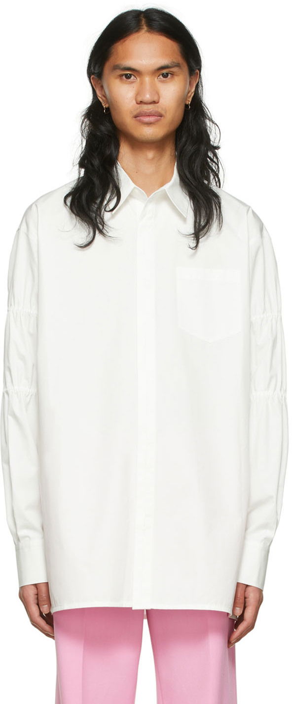 Košulja We11done Cotton Oversized Shirt Bijela | WD-BL1-22-141-M-WH