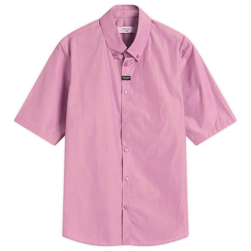 Košulja Martine Rose Martine Rose Short Sleeve Striped Shirt, Size Large Ružičasta | 466WS22604-PRPBLK
