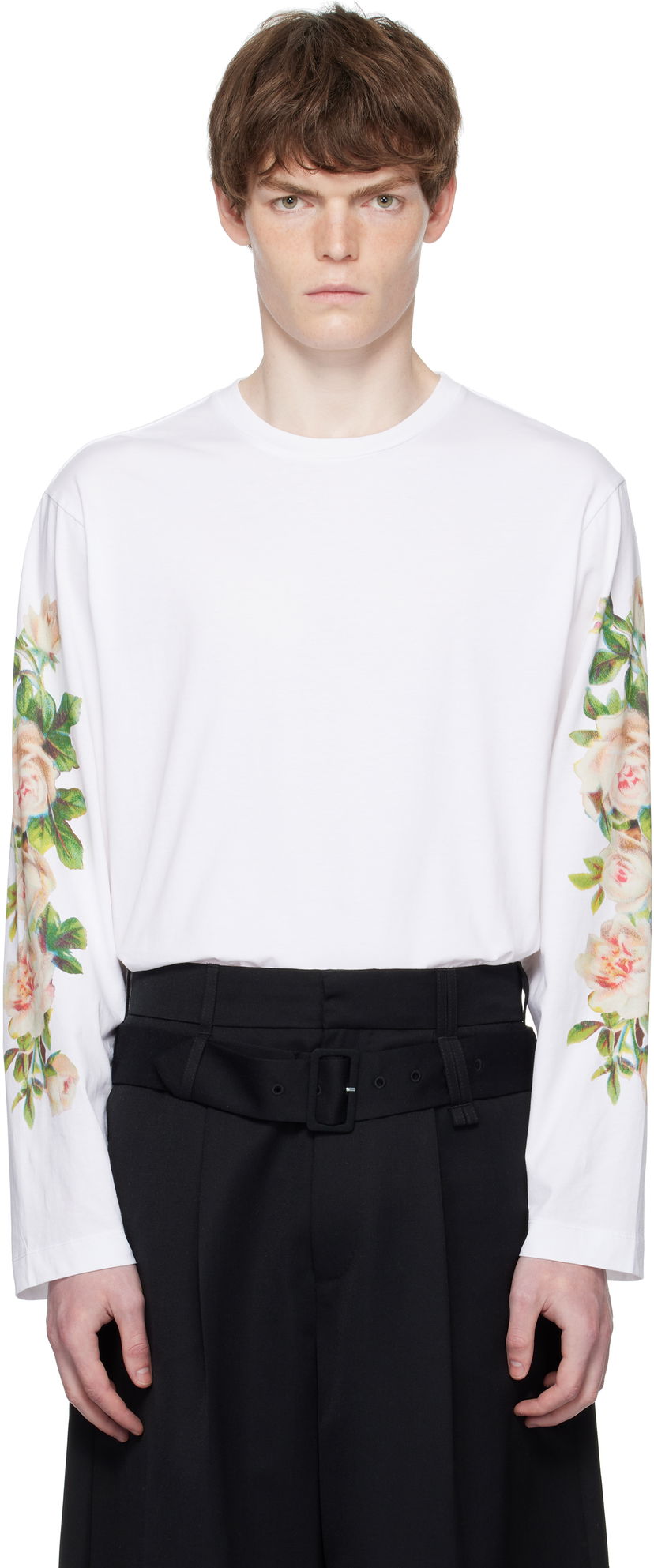 Majica kratkih rukava Simone Rocha Simone Rocha Rose Bouquet Long Sleeve T-shirt Bijela | 5194P52-M 0569