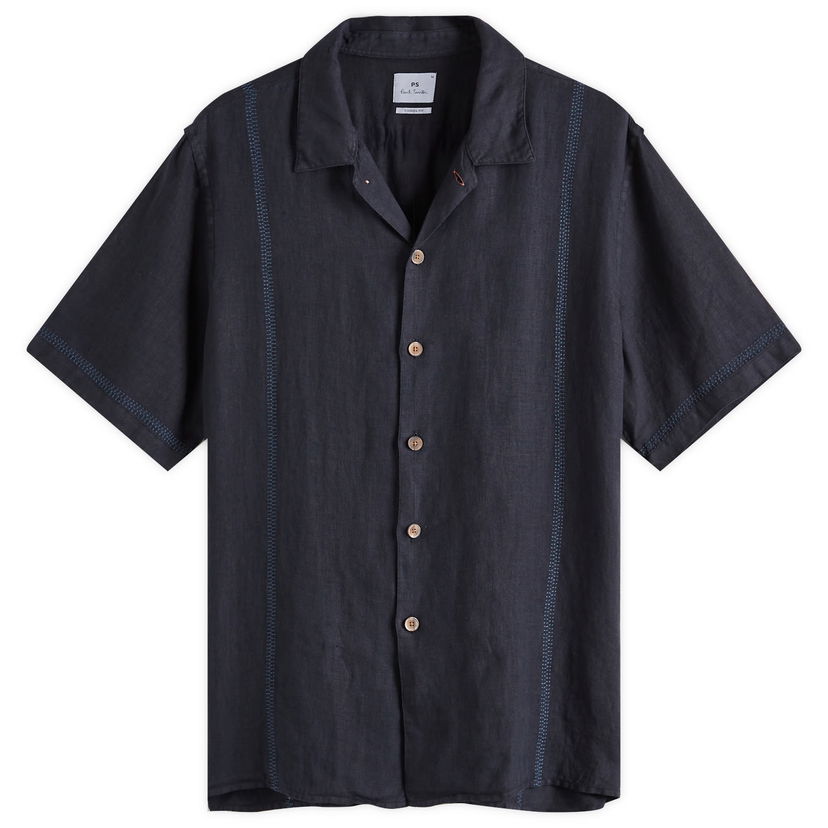 Košulja Paul Smith Paul Smith Stitch Embroidered Vacation Shirt Tamnoplava | M2R-695UE-P22354-49