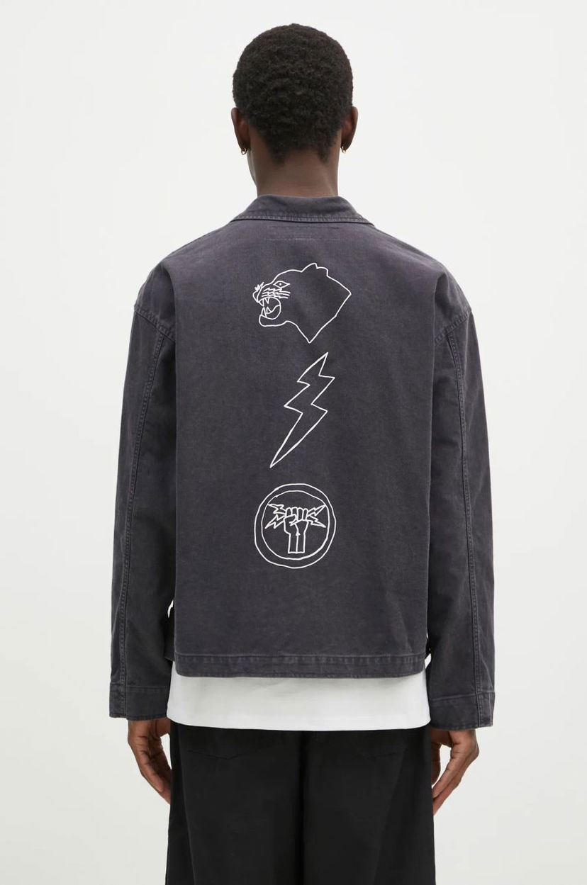 Jakna Neighborhood NEIGHBORHOOD Embroidered Cotton Jacket Crna | 242AQNH.JKM02