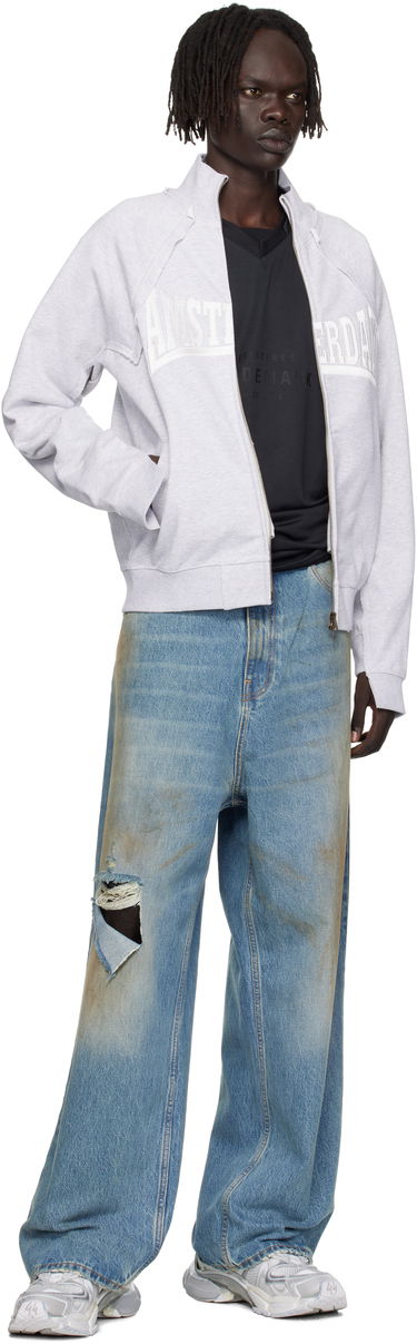 Dukserice VETEMENTS Vetements 'Amsterdam' Zip-Up Sweatshirt Siva | UH76ZU760GG, 3