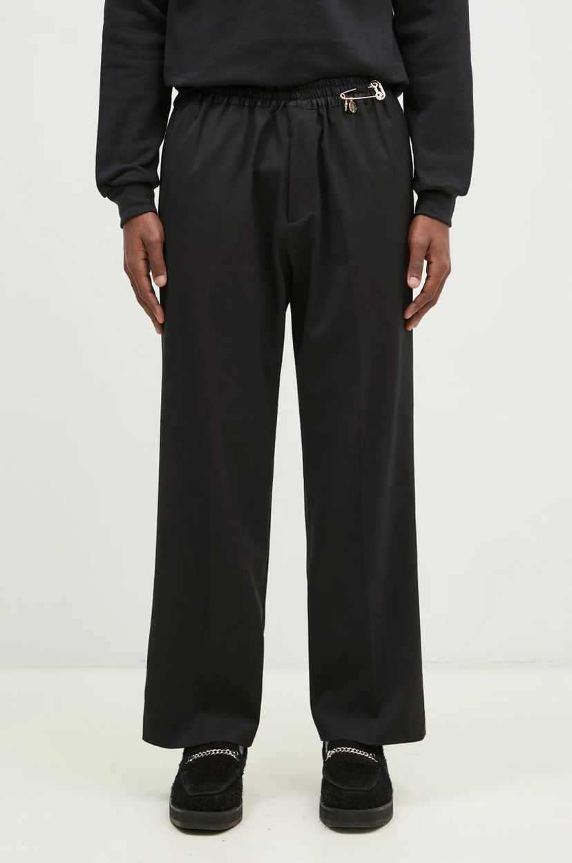 Hlače Aries Tailored Slacker Wool-Blend Trousers Crna | AR3020002