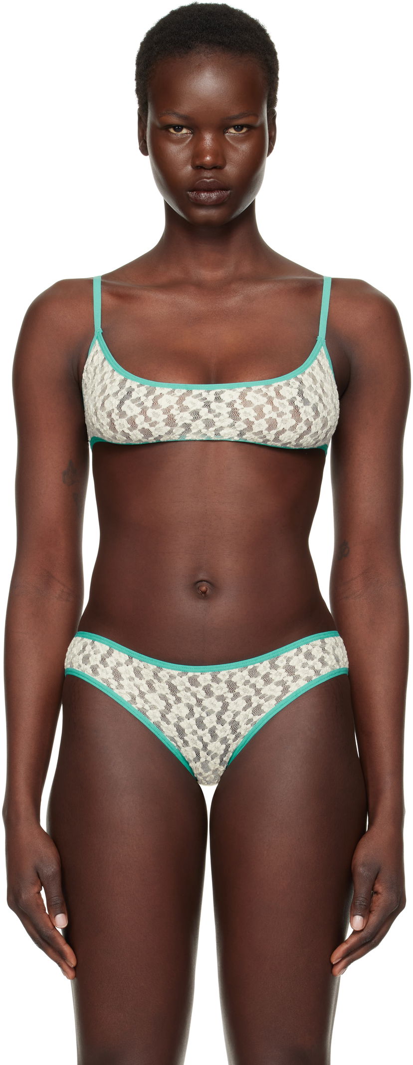 Grudnjak Baserange Musial Lace Bra Zelena | BRMU-LA-SP25