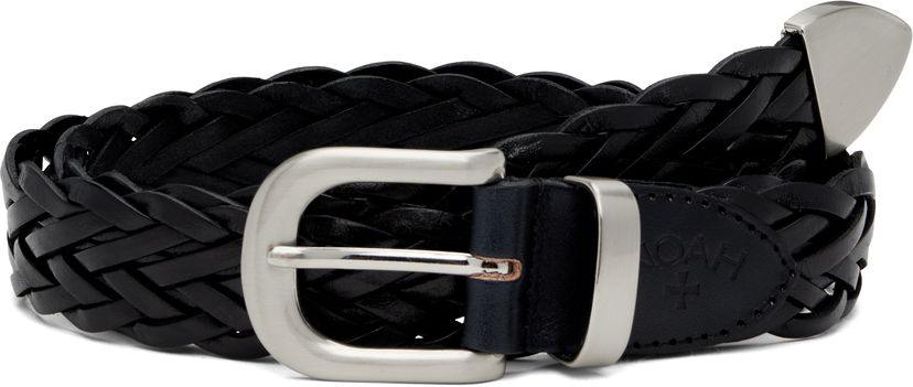 Pojasevi Noah Noah Braided Leather Belt Crna | A291FW24BLK