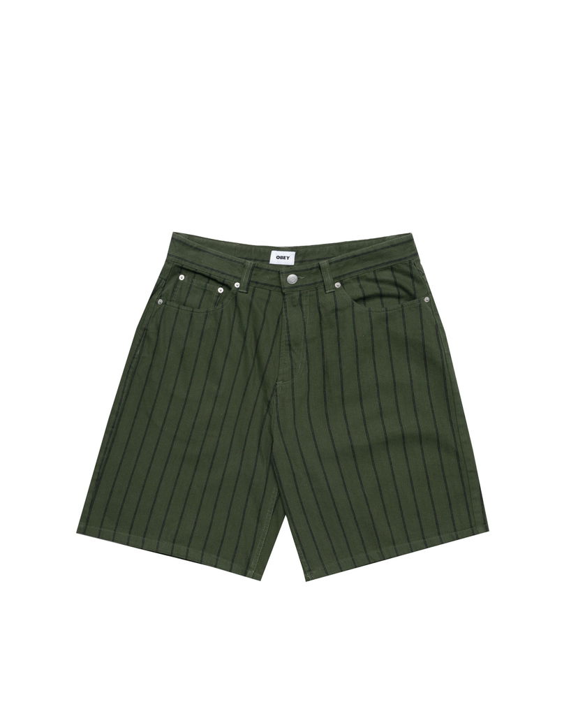 Kratke hlače OBEY Obey Stripe Baggy Denim Shorts Zelena | 172100094-DBM