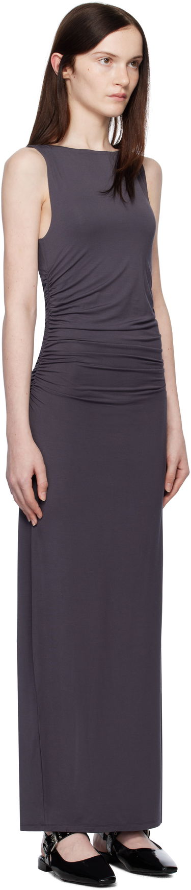 Haljina rag & bone rag & bone Luca Shirred Maxi Dress Siva | WAC24F3004RT04, 1