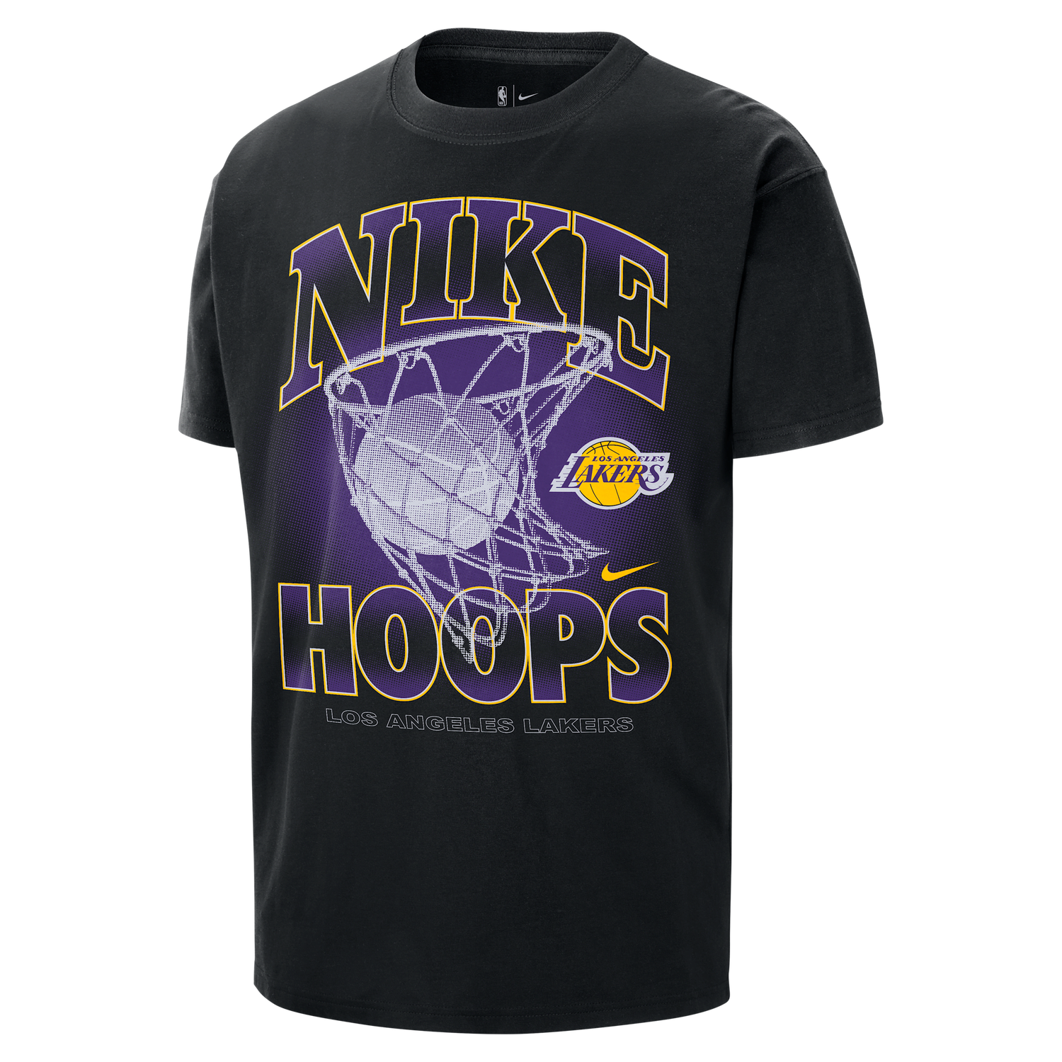 Majica kratkih rukava Nike Nike NBA Max90 Los Angeles Lakers Courtside T-Shirt Crna | HQ1270-010, 0