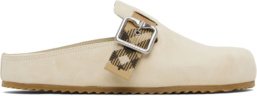 Odjeća Burberry Burberry Urchin Suede Mules Bež | 8113303