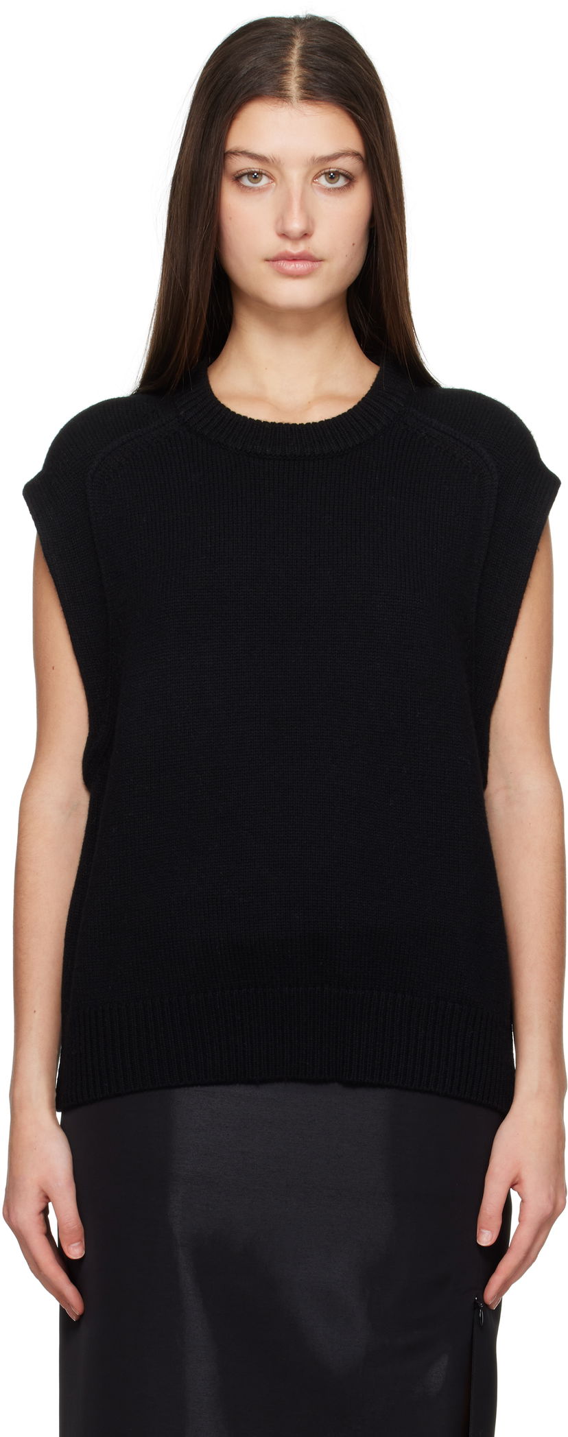 Džemper Loulou de Saison Loulou de Saison Mari Sleeveless Knit Top Crna | MARI