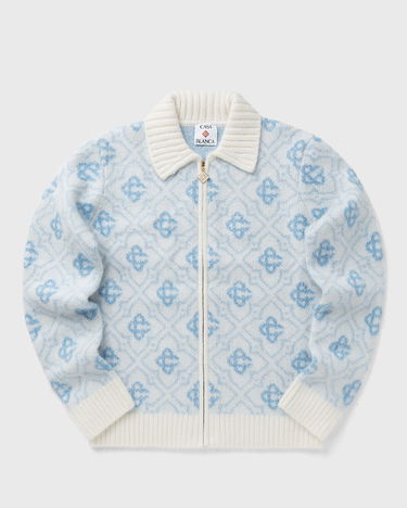 Džemper Casablanca Monogram Zip-Up Knit Sweater Plava | MPF25-KW-1005-01, 2