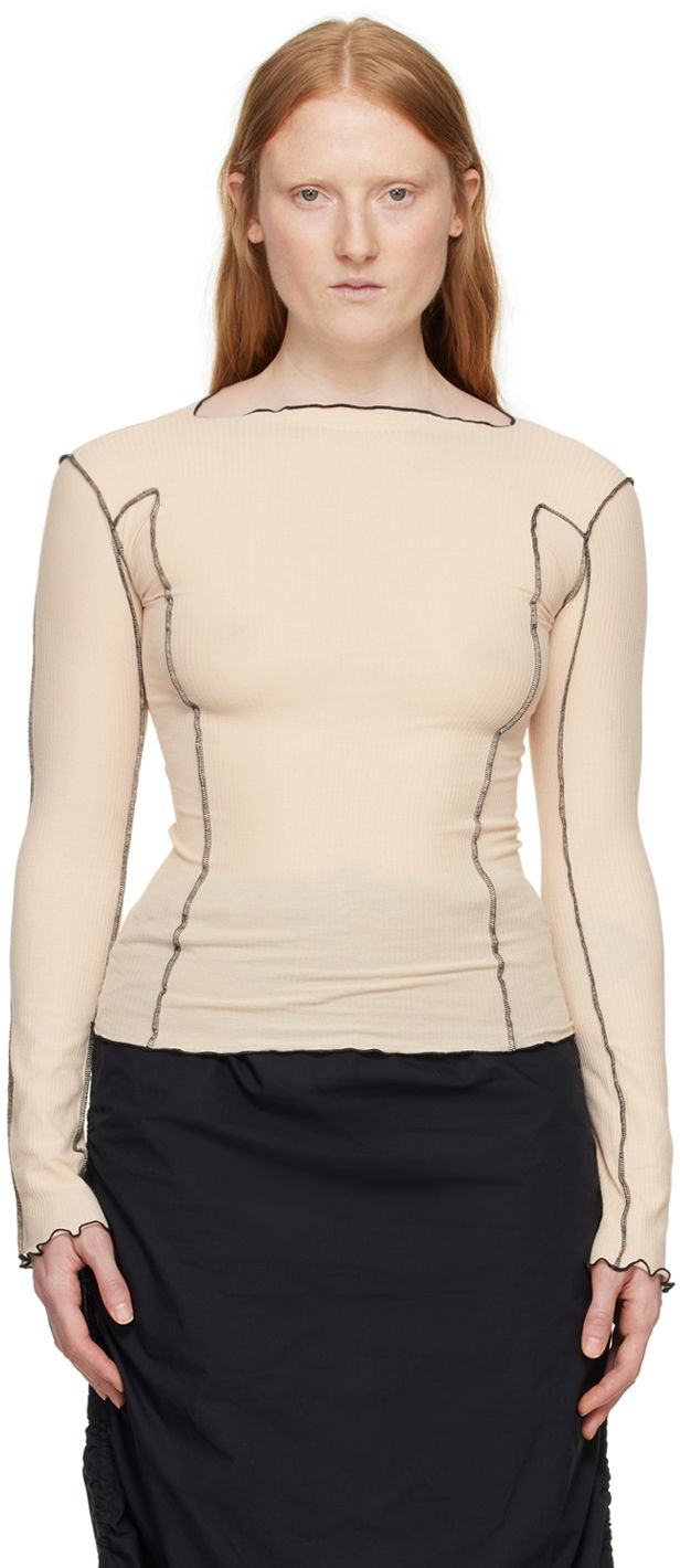 Majica kratkih rukava Baserange Long Sleeve T-Shirt Bež | TTML-RB-SU24