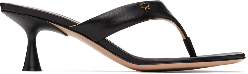 Tenisice i cipele Gianvito Rossi Gianvito Rossi Ascent Thong 55 Heeled Sandals Crna | G10057-55LAC-NAP