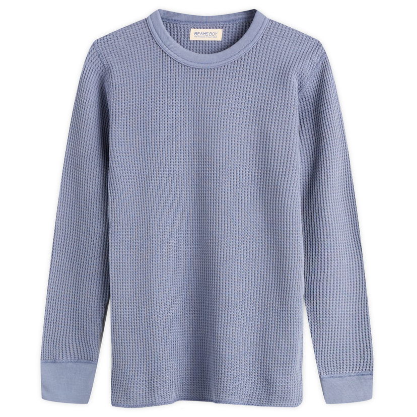 Majica kratkih rukava BEAMS Beams Boy Thermal Crew Long Sleeve T-Shirt Plava | 1314-0091-654-75