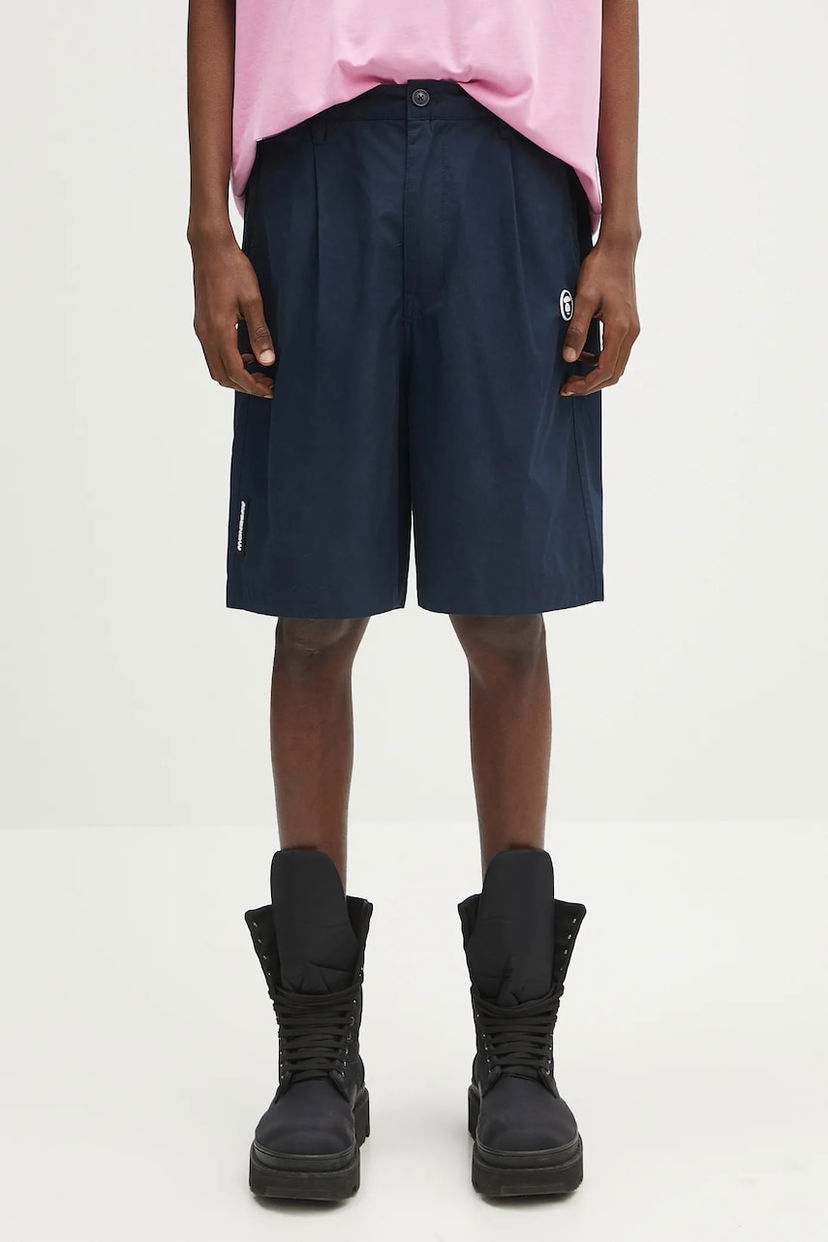 Kratke hlače AAPE by A Bathing Ape AAPE Now Woven Shorts Tamnoplava | AAPSPMB670XXO