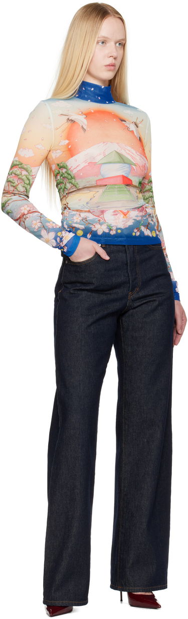 Majica kratkih rukava Casablanca Casablanca Printed Mesh Long Sleeve T-Shirt Višebojno | WPF25-JTP-028-02, 3