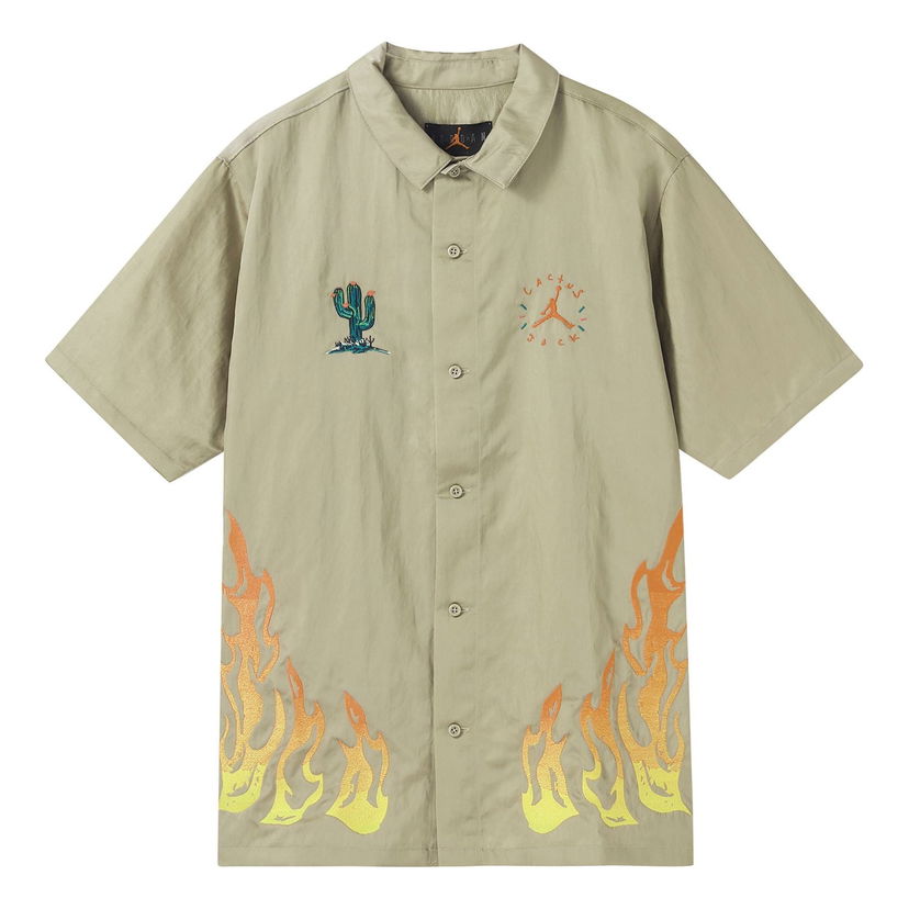 Košulja Jordan Cactus Jack Button-Down Shirt Zelena | CW3131-247