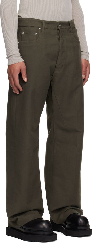 Jeans Rick Owens Concordians Geth Wide-Leg Twill Jeans Zelena | RU02E1333 TB, 1