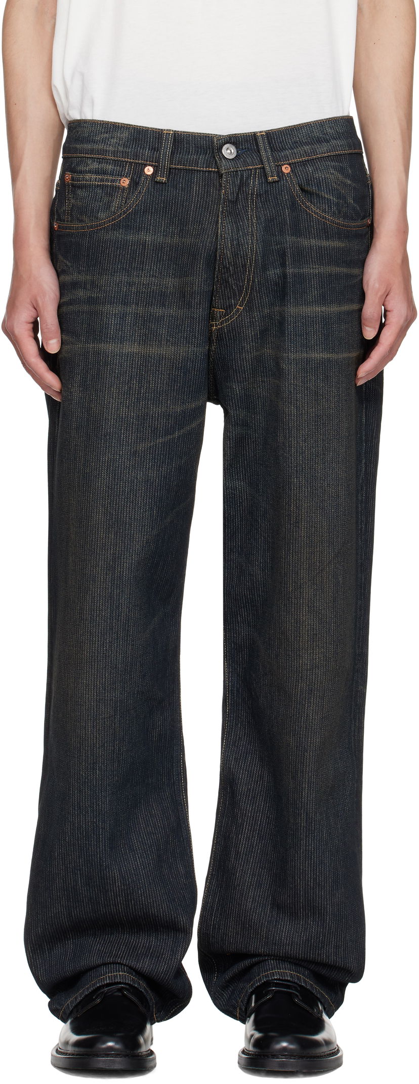 Jeans OUR LEGACY OUR LEGACY Third Cut Striped Jeans Plava | M4255TC