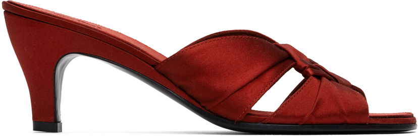Njega cipela The Row The Row Soft Knot Heeled Mules Crvena | F1499-W326