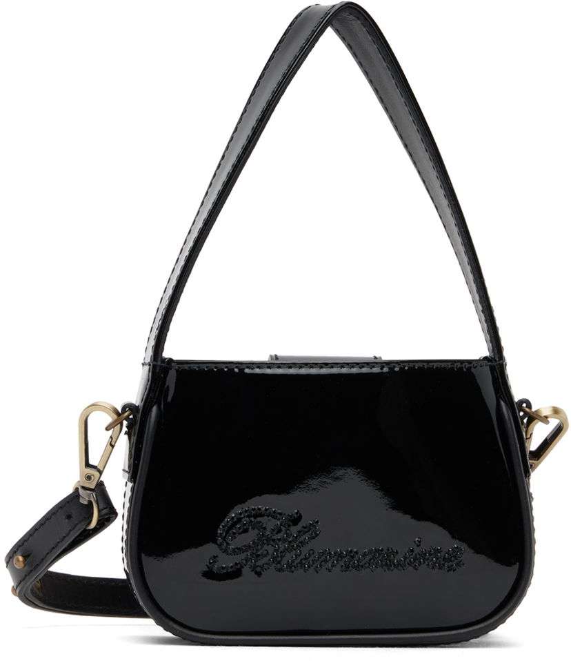 Ručna torbica Blumarine Mini Rhinestone Shoulder Bag Crna | P344W001A