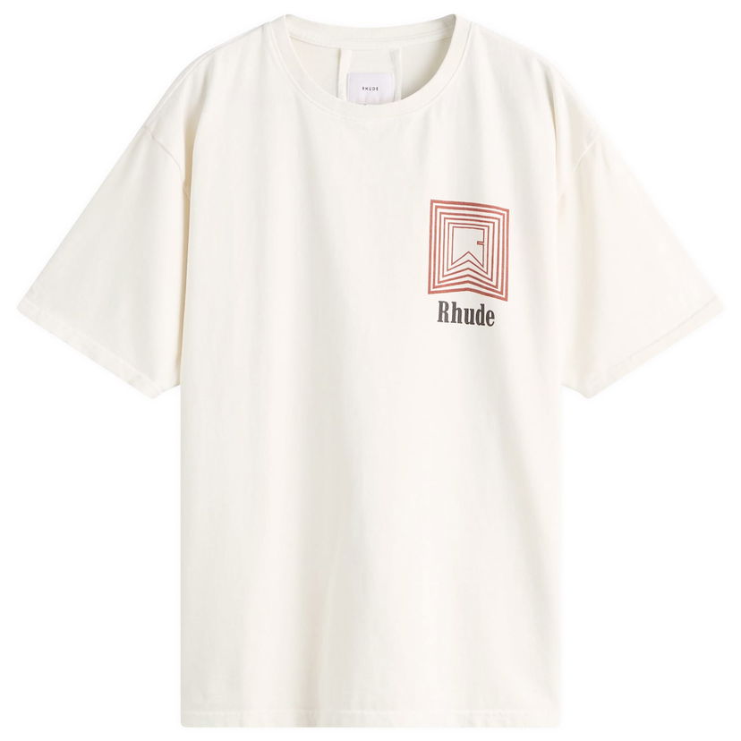 Majica kratkih rukava Rhude Rhude Chevron Logo T-Shirt, Size Large Bijela | RHPF25TT03012-0028