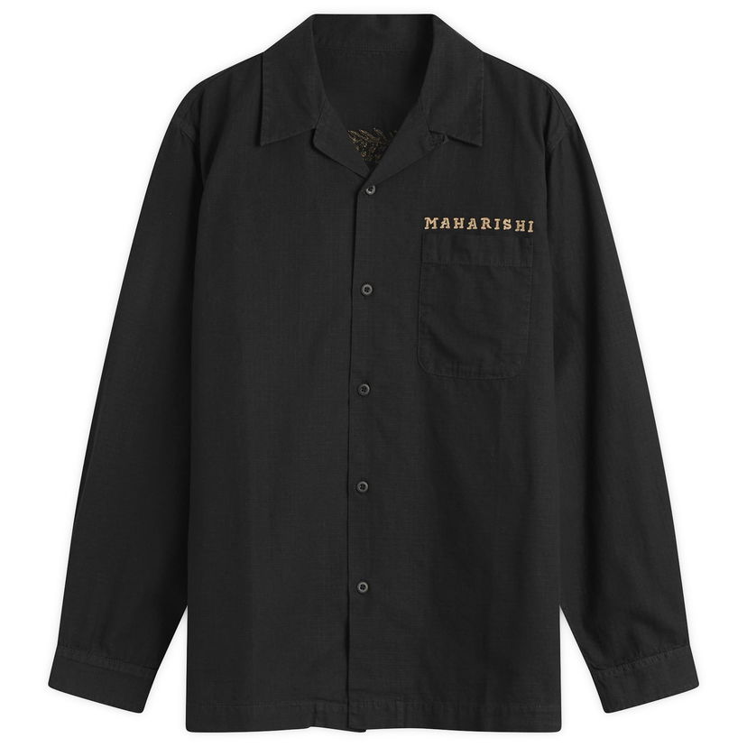 Košulja Maharishi Polar Bear Chimera Embroidered Ripstop Shirt Crna | 7089-BLK