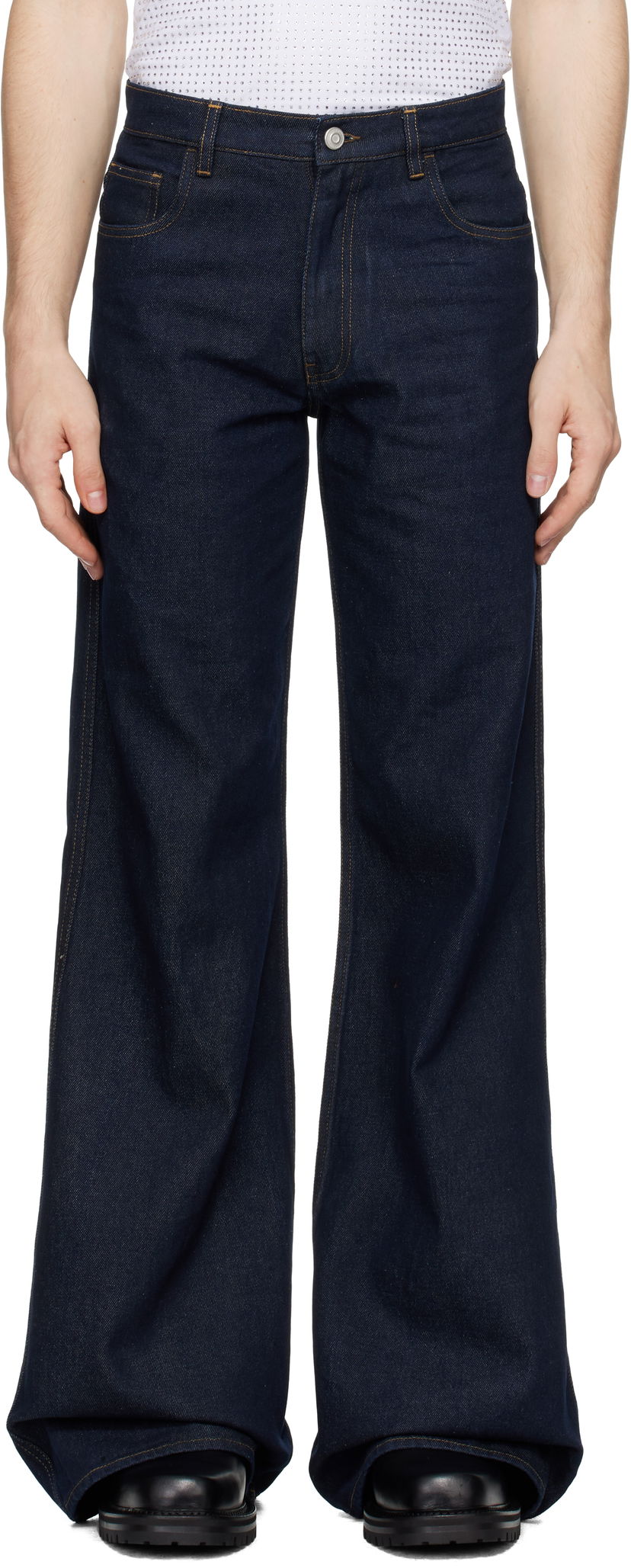 Jeans Coperni Coperni Wide Leg Jeans Plava | COPP95F2013MEN