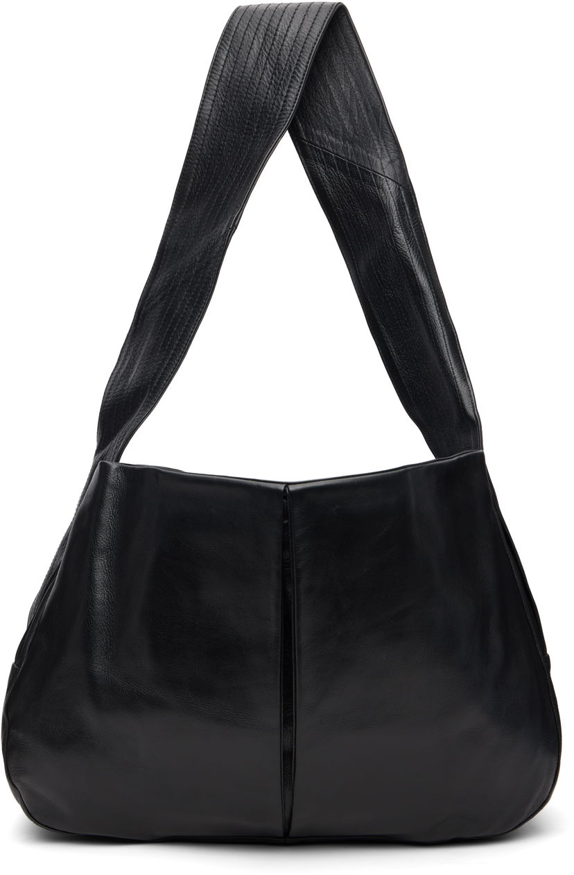 Torba za rame sage NATION Box Pleat Leather Bag Crna | S134 BOX PLEAT BAG LEATHER BLA