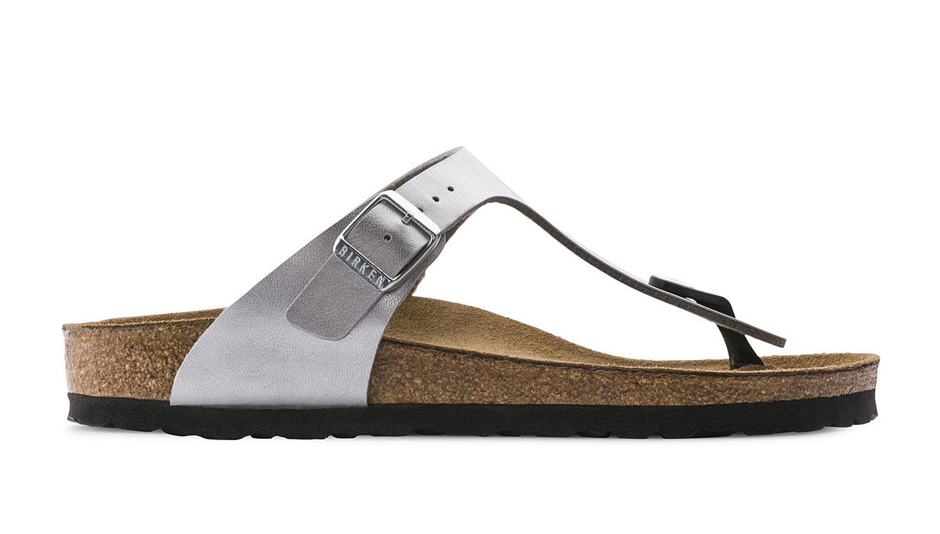 Tenisice i cipele Birkenstock Birkenstock Gizeh Birko-Flor Silver Narrow Fit Metalik | 43853, 0