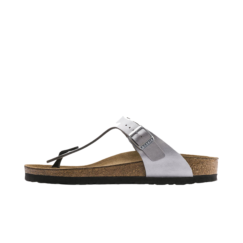 Tenisice i cipele Birkenstock Birkenstock Gizeh Birko-Flor Silver Narrow Fit Metalik | 43853