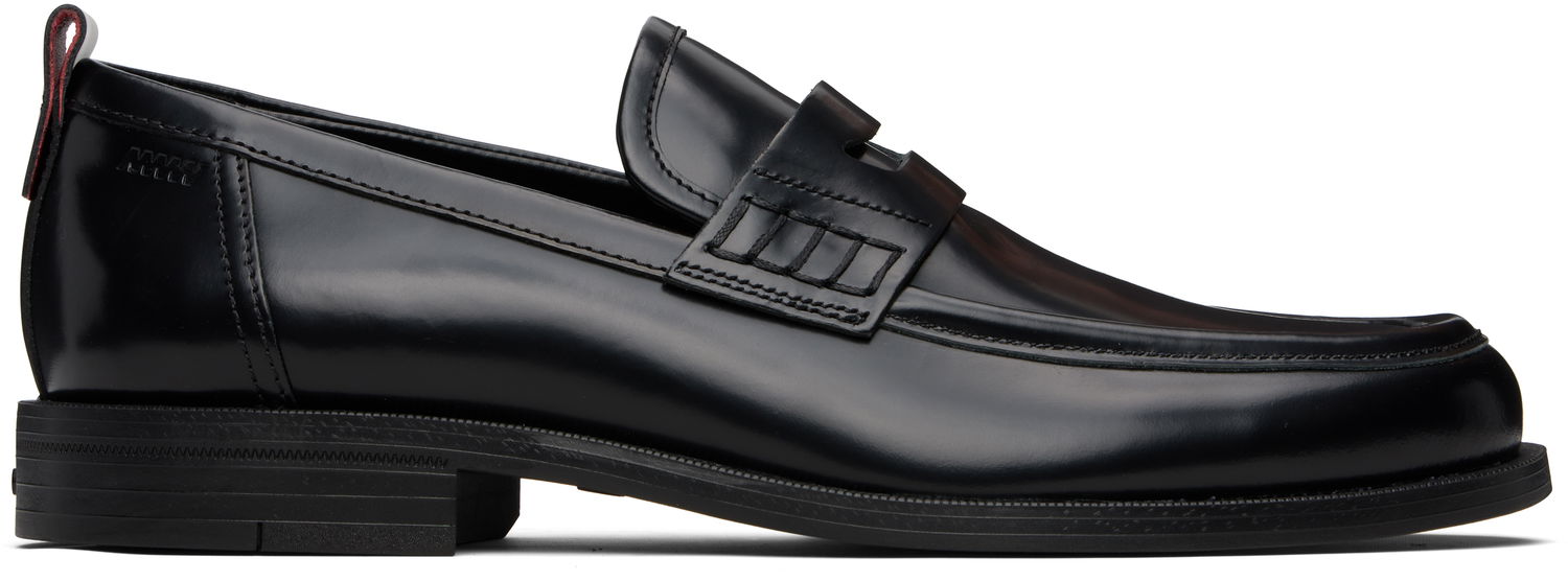Tenisice i cipele BOSS HUGO Leather Loafers with Rubber Sole Crna | 50548591, 0