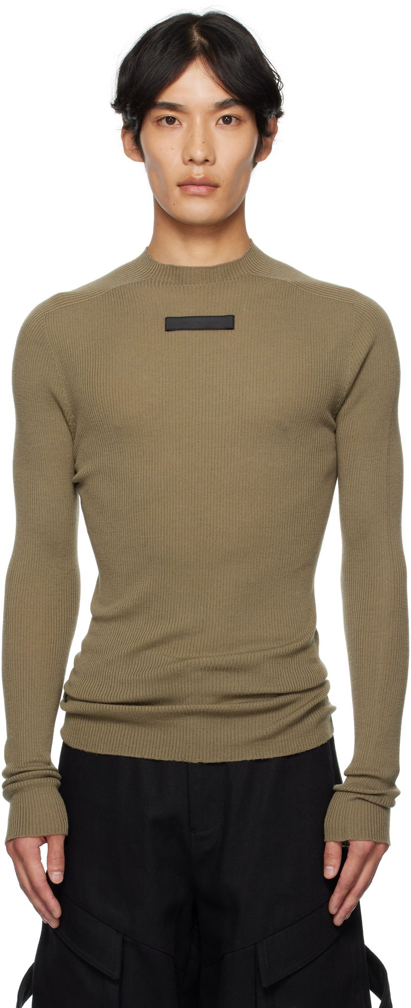Džemper HELIOT EMIL HELIOT EMIL Isotropy Knit Long Sleeve Sweater Zelena | PREAW25_M_07_077_DST19