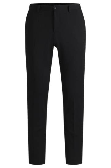 Hlače BOSS Slim-Fit Stretch Washable Trousers Crna | 50535084
